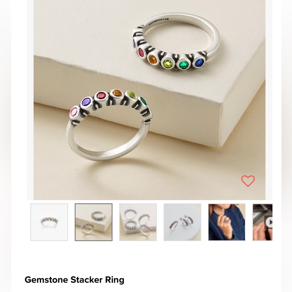 James Avery Multi-Stone Silver Ring - image 2